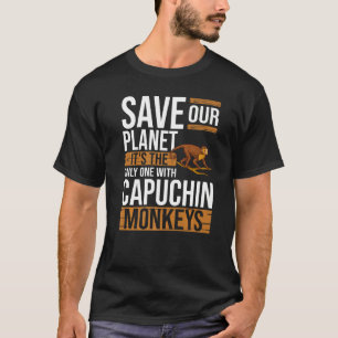 Capuchin Affe Niedlich Cage Food Animal 2 T-Shirt
