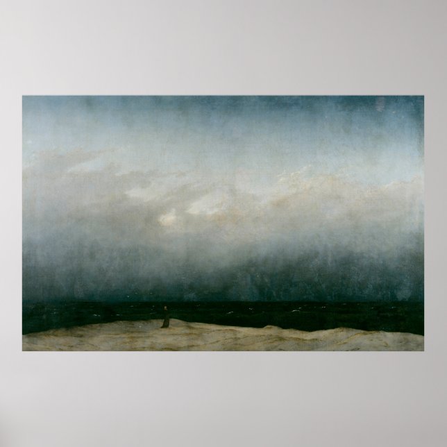 Capuchin Friar am Meer - Caspar David Friedrich Poster (Vorne)