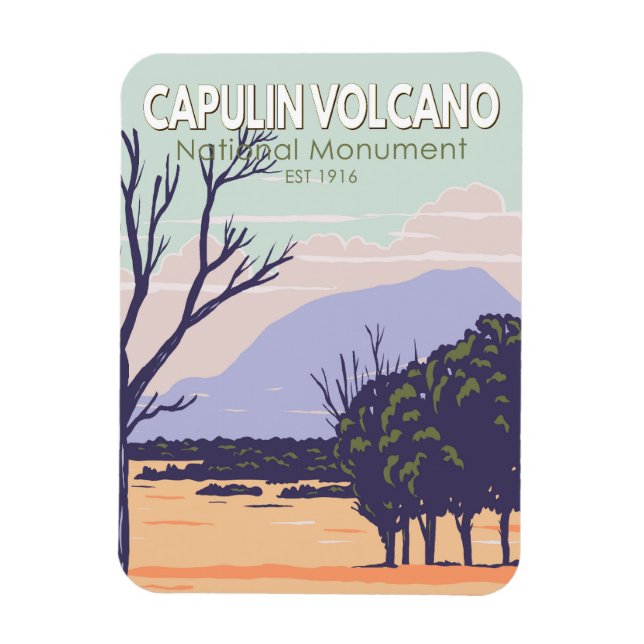 Capulin Volcano Vintages Nationaldenkmal Magnet (Vertikal)