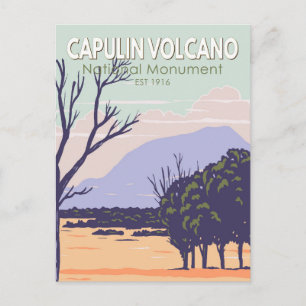 Capulin Volcano Vintages Nationaldenkmal Postkarte