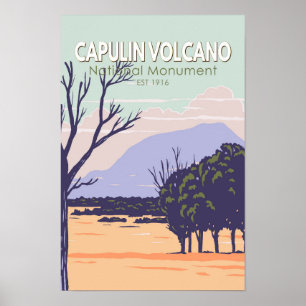 Capulin-Vulkan-Nationaldenkmal Vintage Poster