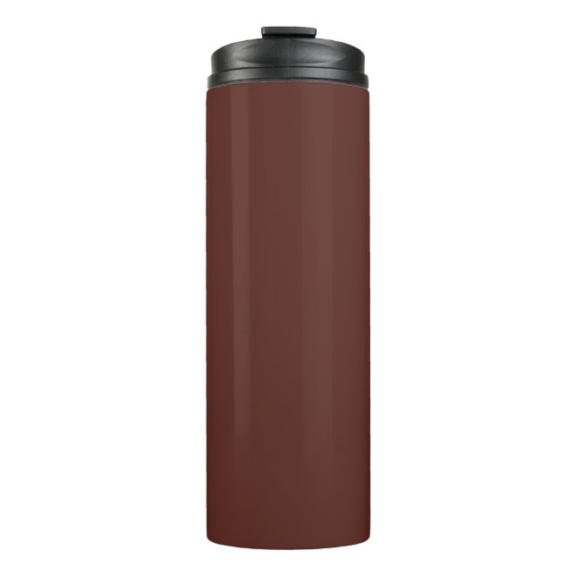 Caput mortuum (einfarbige Farbe) Thermosbecher (Vorderseite)