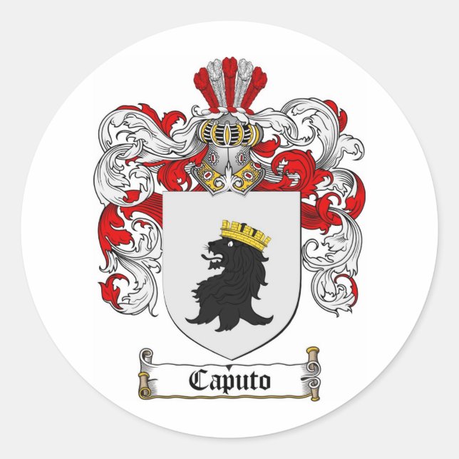 CAPUTO-FAMILIENWAPPEN - WappenCOAT Runder Aufkleber (Vorderseite)