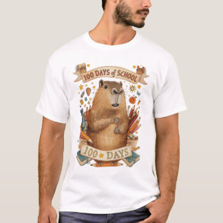 Capy 100 Tage Schule T-Shirt