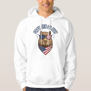 Capy 4. Juli Patriotischer Capybara Vektor Design_ Hoodie