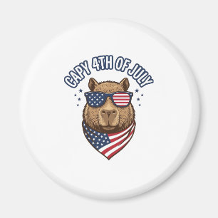Capy 4. Juli Patriotischer Capybara Vektor Design_ Magnet