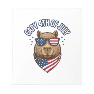 Capy 4. Juli Patriotischer Capybara Vektor Design_ Notizblock