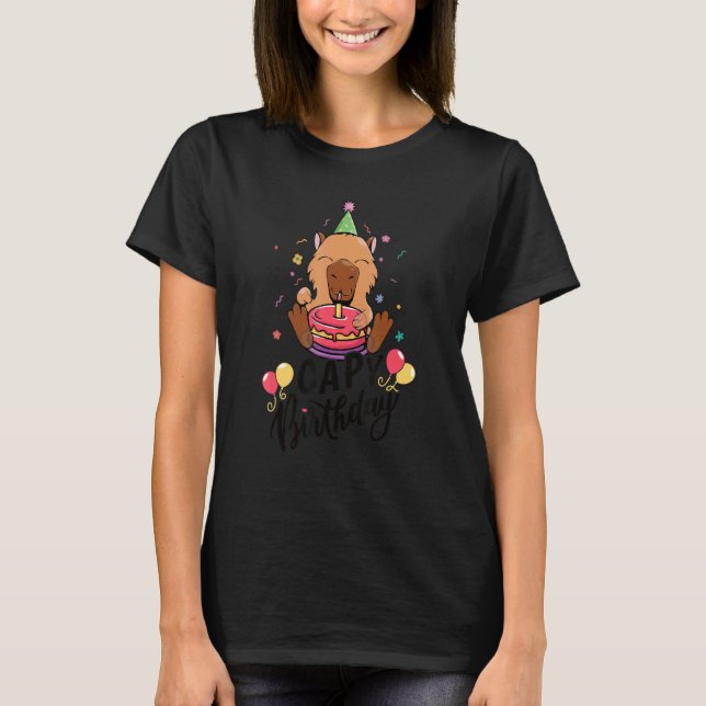 Capy Birthday Capybara 1 T-Shirt (Vorderseite)