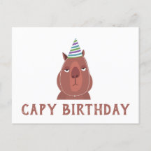 "CAPY BIRTHDAY" Capybara mit Party Hat
