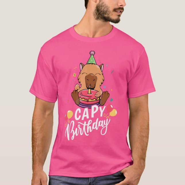 Capy Birthday Capybara T-Shirt (Vorderseite)