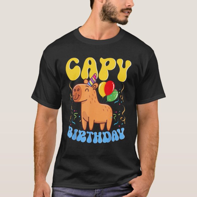 Capy Birthday Capybara T-Shirt (Vorderseite)