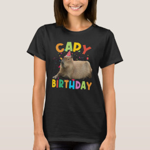 Capy Birthday Funny Capybara Animals Boys Girls Bi T-Shirt
