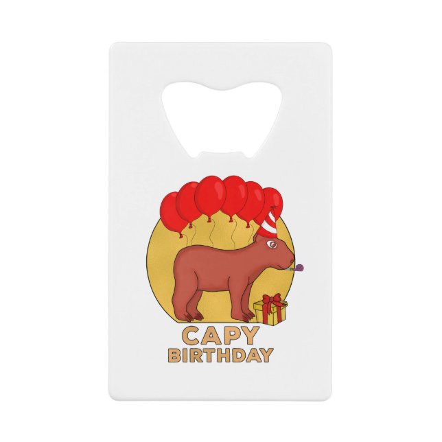 Capy Birthday Geldbeutel Flaschenöffner (Vorderseite)