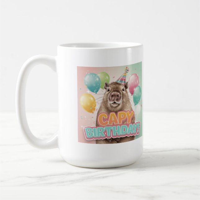 Capy Birthday! Kaffeetasse (Links)