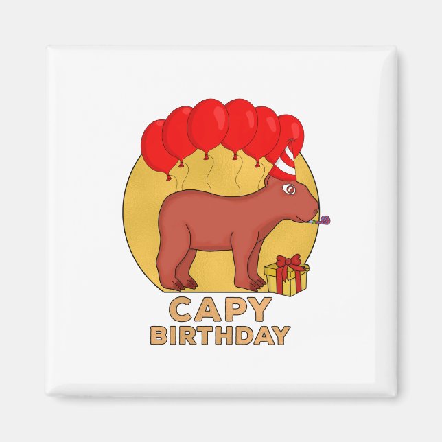 Capy Birthday Magnet (Vorne)