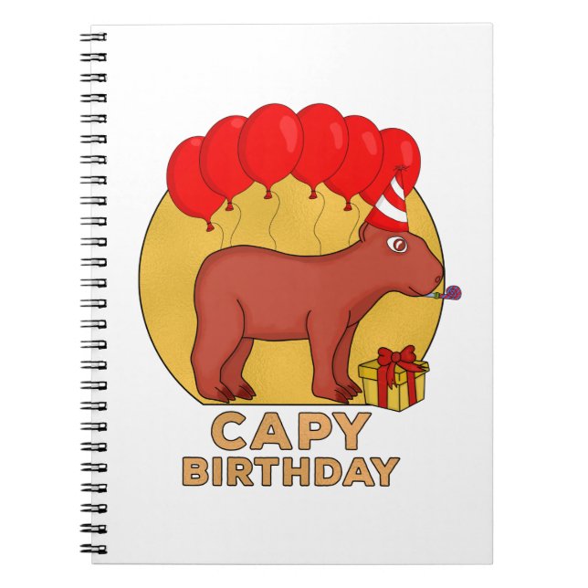 Capy Birthday Notizblock (Vorderseite)