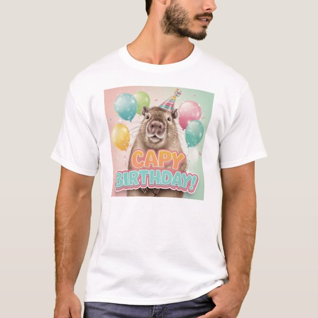 Capy Birthday! T-Shirt (Vorderseite)