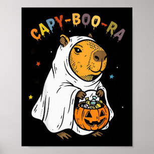 Capy-boo-ra Cappy Halloween Lustiger Capybara-Kost Poster