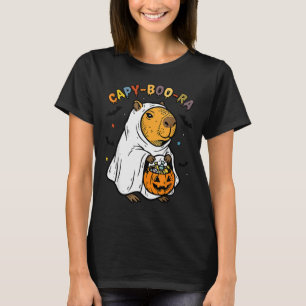 Capy-boo-ra Cappy Halloween Lustiges Capybara Kost T-Shirt