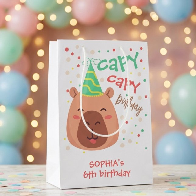 Capy capy Capybara Geburtstag Mittlere Geschenktüte (Von Creator hochgeladen)