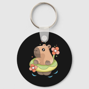 Capy Capybara Floatie Funny Xmas im Juli Mädchen K Schlüsselanhänger