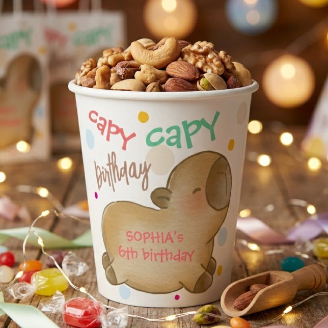 Capy Capybara Geburtstag Pappbecher (Von Creator hochgeladen)