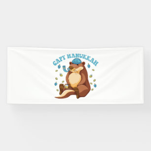 Capy Chanukka Lustiges Jüdisches Capybara Chanukka Banner