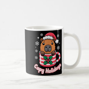 Capy Ferien Süßer Capybara Weihnachten Santa Hut Kaffeetasse