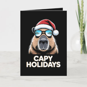 Capy Ferien Weihnachten Capybara Sonnenbrille Sant Karte