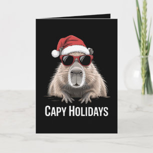 Capy Ferien Weihnachten Capybara Weihnachtsmann Hu Karte
