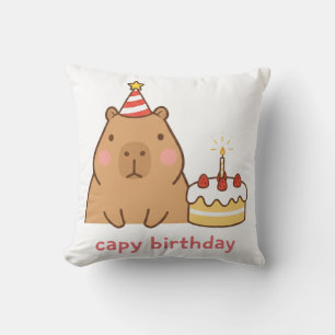 Capy Geburtstag Süße Capybara-Party Kissen