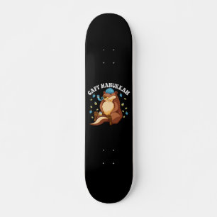 Capy Hanukkah Funny Jewish Capybara Hanukkah Gesch Skateboard