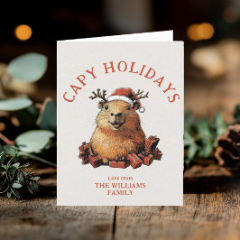 Capy Holidays Niedlich Capybara Frohe Weihnachten 
