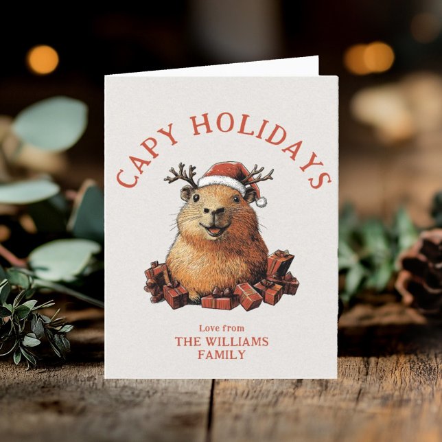 Capy Holidays Niedlich Capybara Frohe Weihnachten  (Von Creator hochgeladen)
