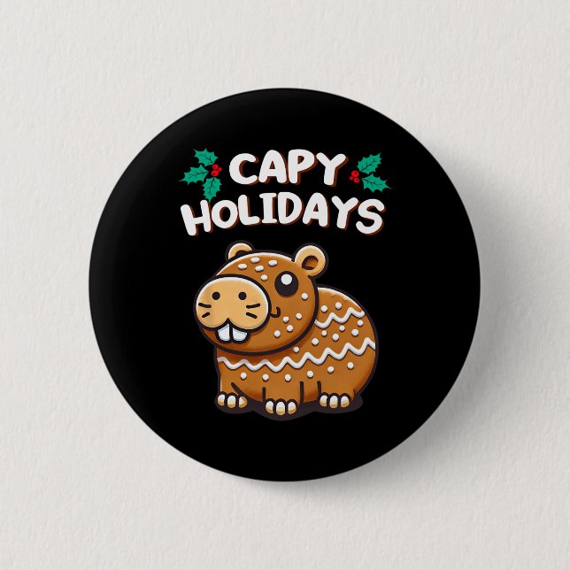 Capy Holidays Weihnachtsgebäck Lebkuchen Button (Vorderseite)