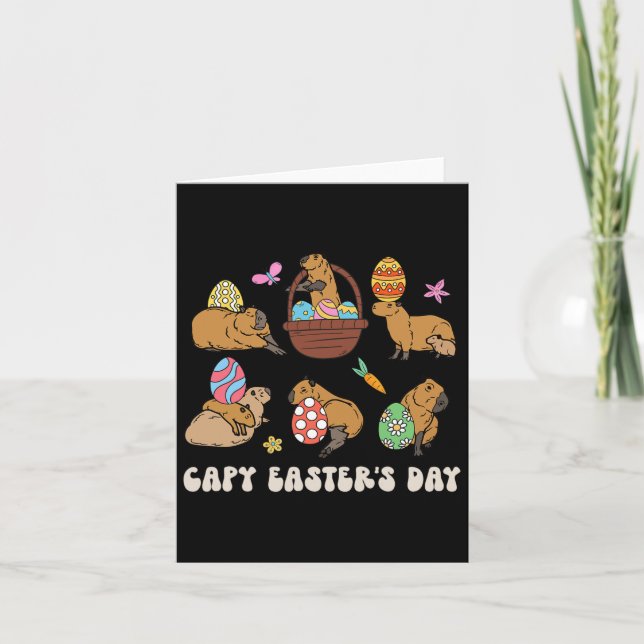 Capy Oaster Day Capybara Jagd Eier Spaß Karte (Vorderseite)