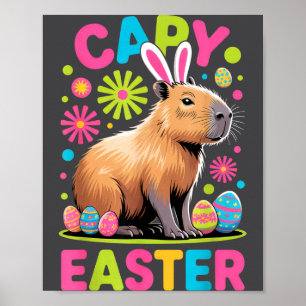 Capy Ostern Spaß Tierliebhaber Osterfeier Poster