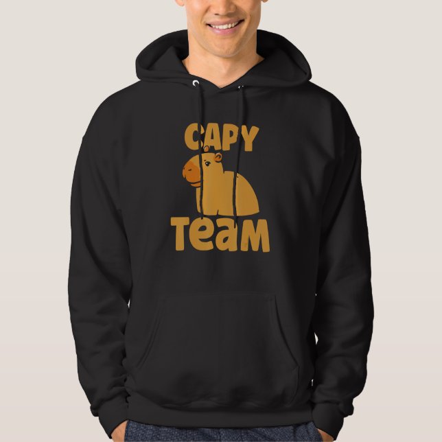 Capy Team Capybara Rodent Capybaras Animal Hoodie (Vorderseite)