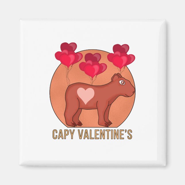 Capy Valentine Magnet (Vorne)