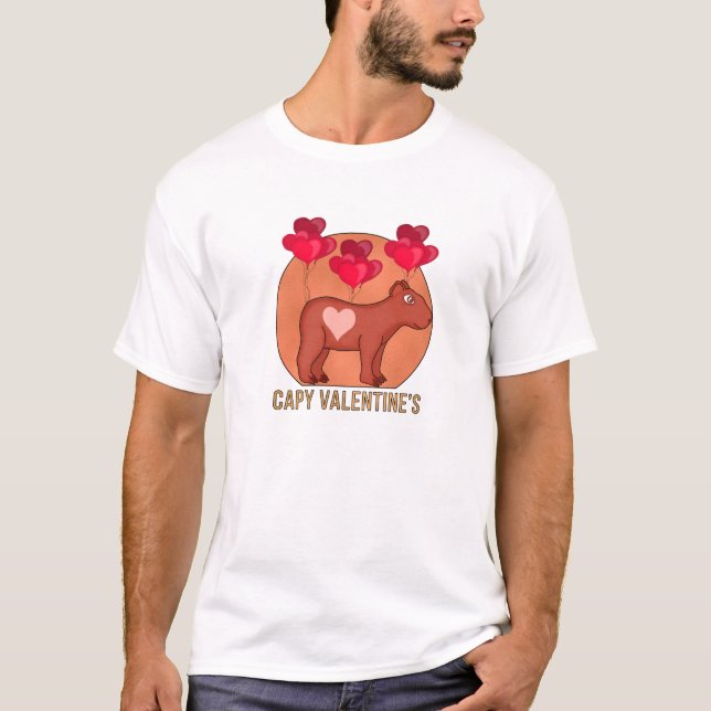 Capy Valentine T-Shirt (Vorderseite)