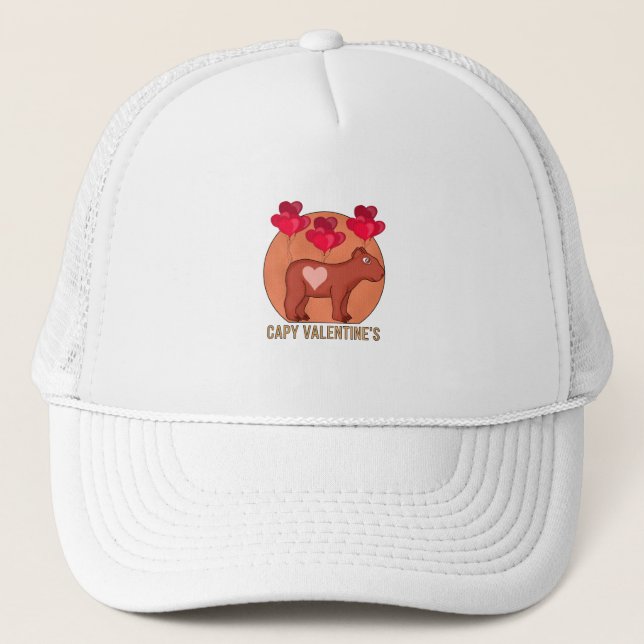 Capy Valentine Truckerkappe (Vorderseite)