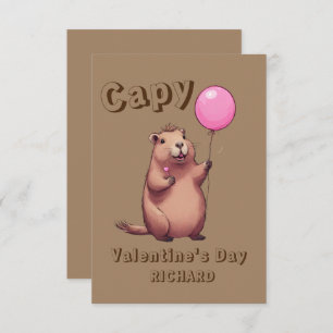 Capy Valentine's Day Capybara Mitteilungskarte