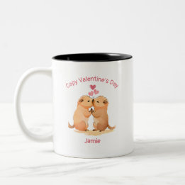 Capy Valentine's Day Capybara Zweifarbige Tasse