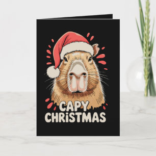 Capy Weihnachten Xmas Santa Hut Capybara Nagetier