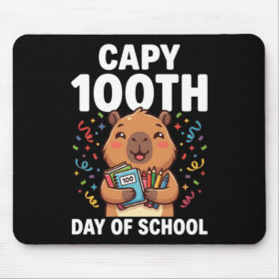 Capybara 100. Schultag Süße Capy-Tiere Mousepad