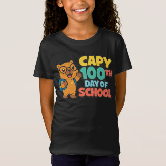 Capybara 100. Schultag Süßer Capy-Schüler T-Shirt
