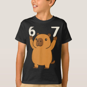 Capybara 67 Meme Sechs Sieben Lustig T-Shirt