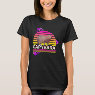 Capybara 80er Retrovibe Mann Capybara T-Shirt