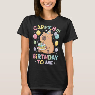 Capybara 8. Geburtstag Cappy Herzlichen Glückwunsc T-Shirt
