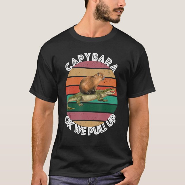 Capybara Alligator Meme Ok wir holen auf T-Shirt (Vorderseite)